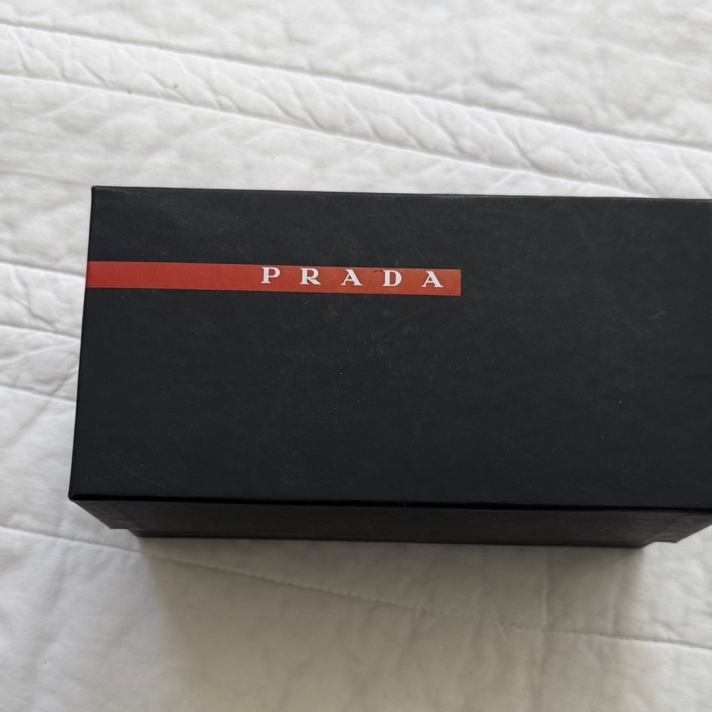 Prada Black Box with Red Stripe Logo